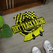 Custom shaped late model door mat