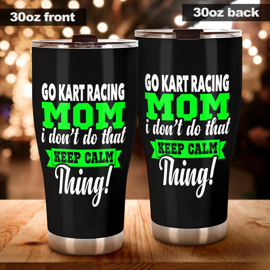 go kart racing mom tumbler