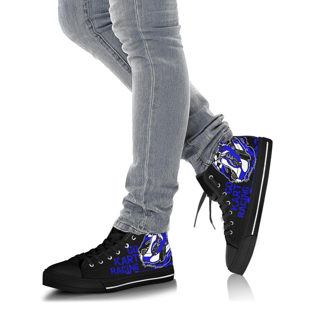 Go-kart racing high top shoes