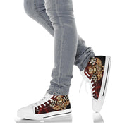 Racing Thunder Skull High Top Shoes