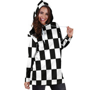 Racing Checkered Flag Hoodie Dress