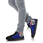 Drag Racing High Top Shoes blue