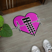 Custom Drag Racing Heartbeat Door Mat