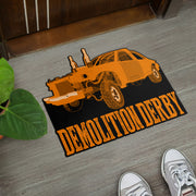 Custom shaped demolition derby door mat