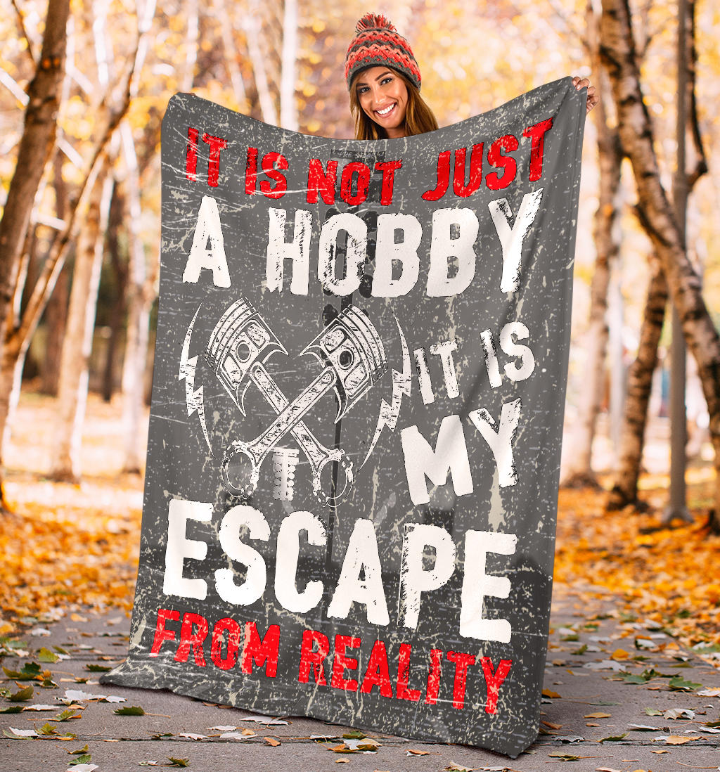 IIt Is Not Just A Hobby it's my escape from reality Drag Racing Blanket