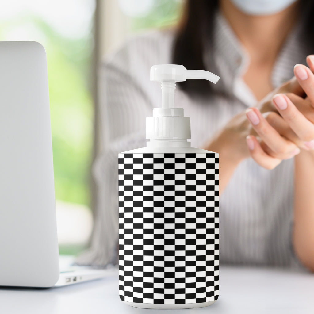 Racing Checkered Sanitizer Bottle