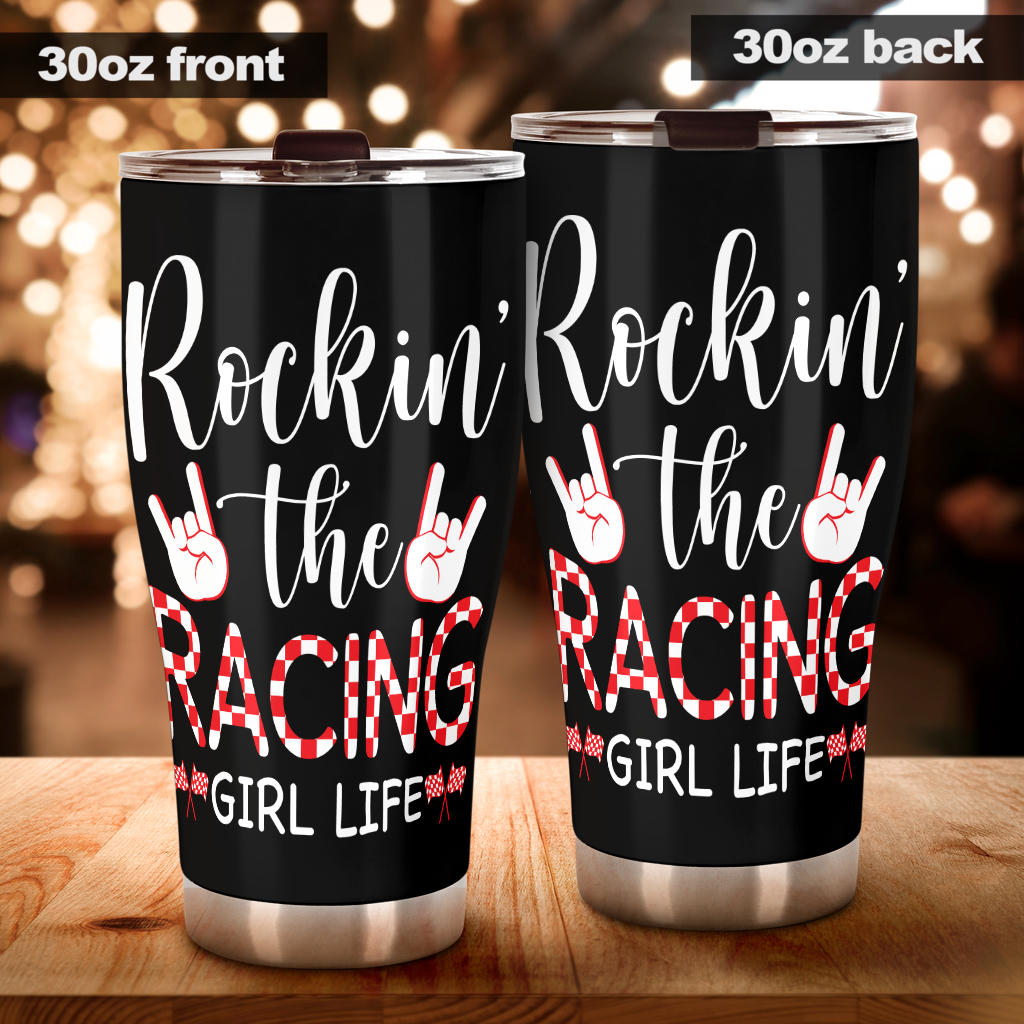 racing girl tumbler