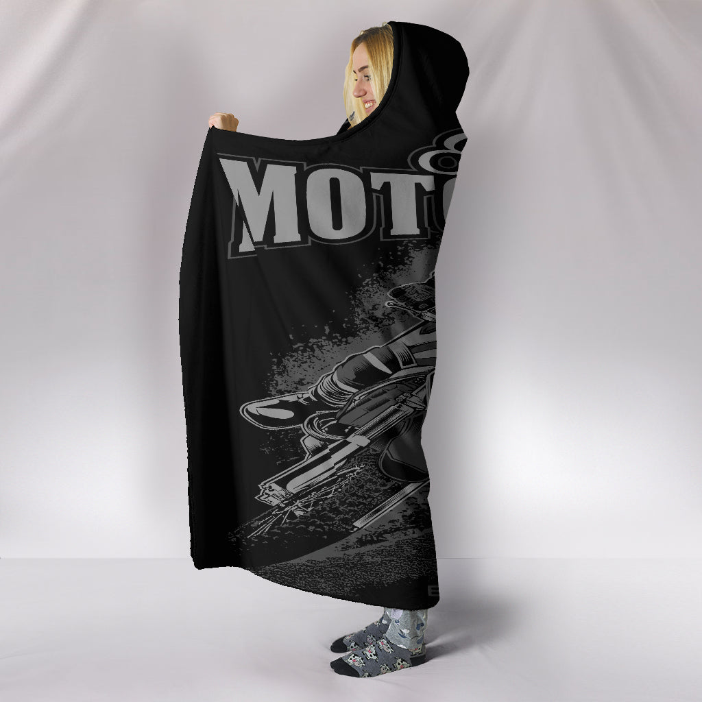 Chains And Whips Excite Me Motocross Hooded Blanket