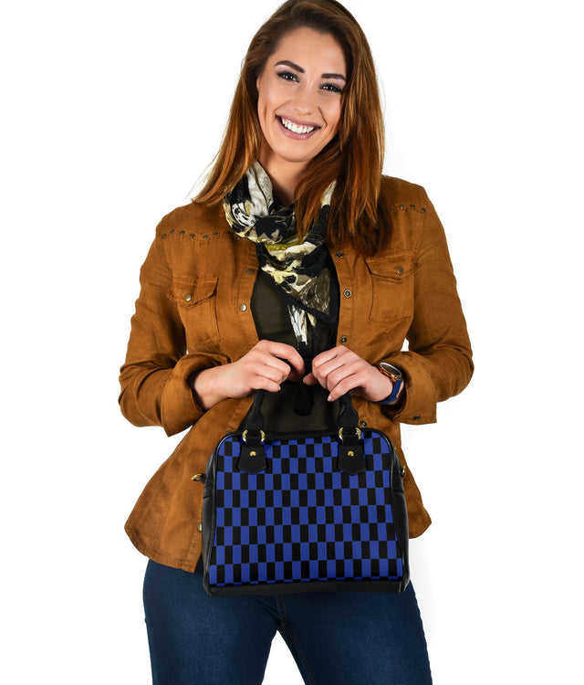 Racing Checkered Flag Shoulder Handbag
