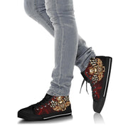 Racing Thunder Skull High Top Shoes