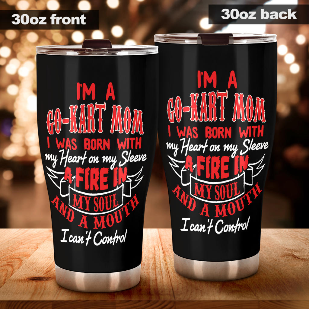 go kart racing mom tumbler