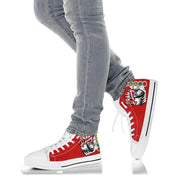 Drag Racing High Top Shoes red