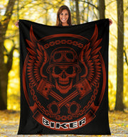 Biker Piston Skull Blanket