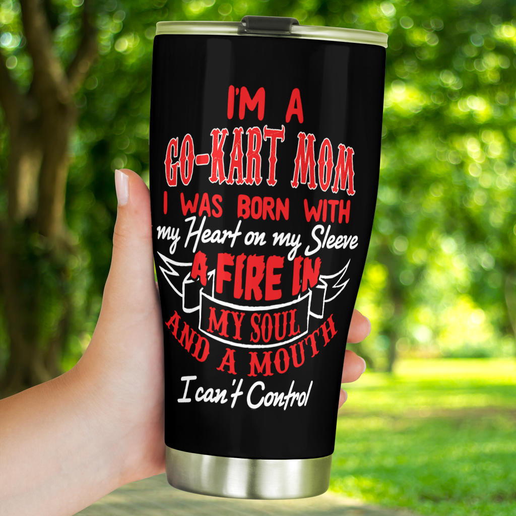 go kart racing mom tumbler