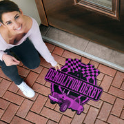 Custom shaped demolition derby door mat