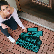 Custom shaped sprint car door mat