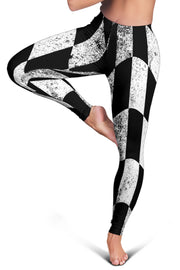 Racing Dirty Checkered Flag Leggings