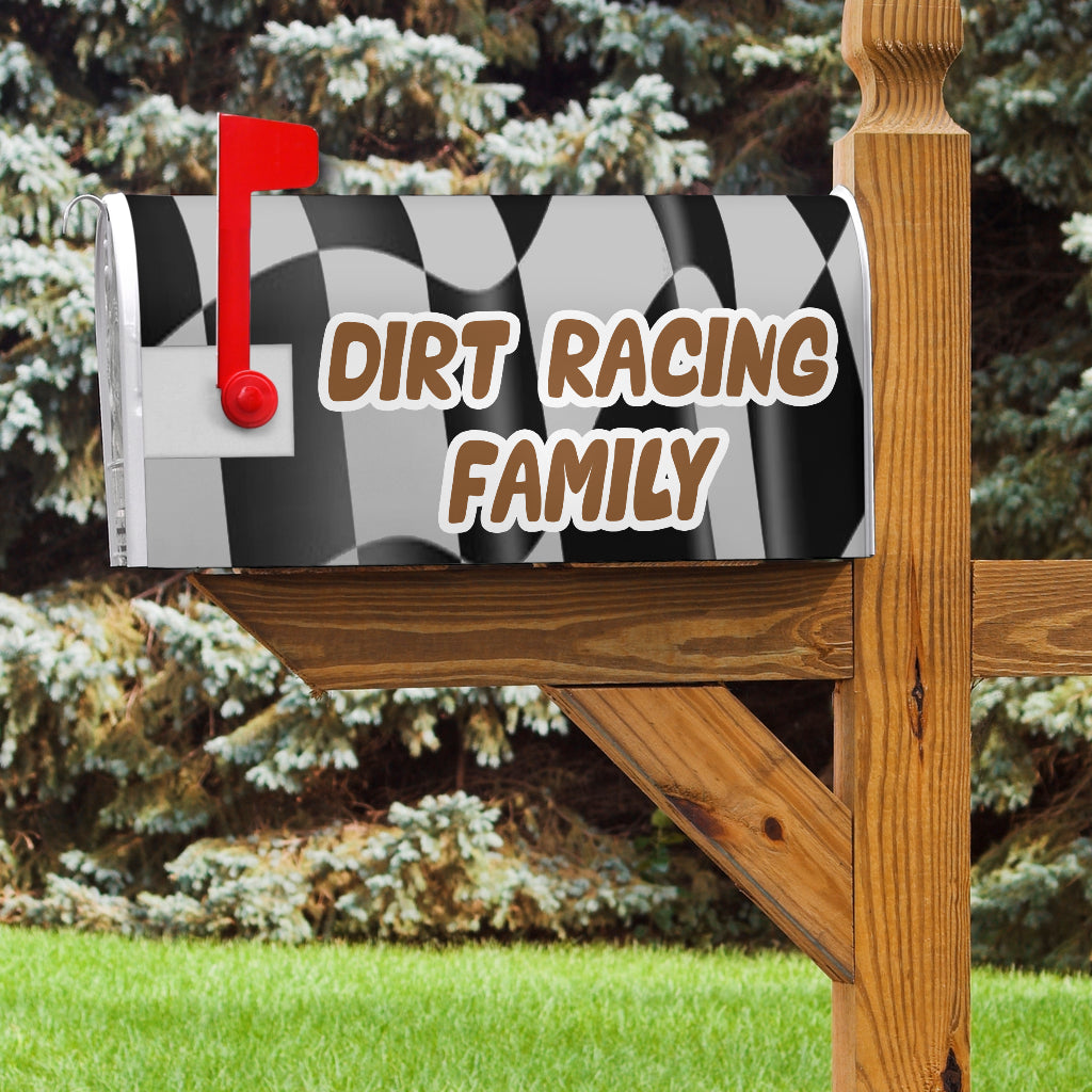 Dirt Racing Family Mailbox Cover