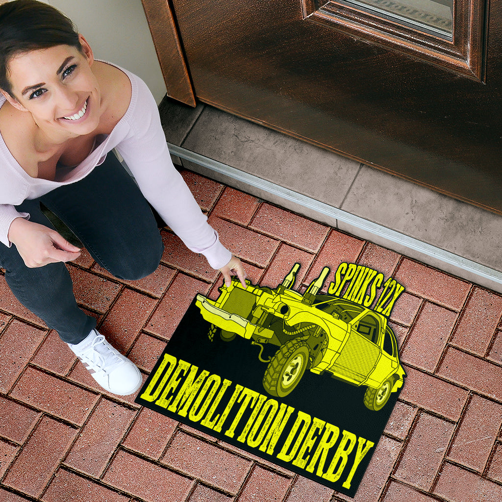 Custom Shaped Demolition Derby Door Mat