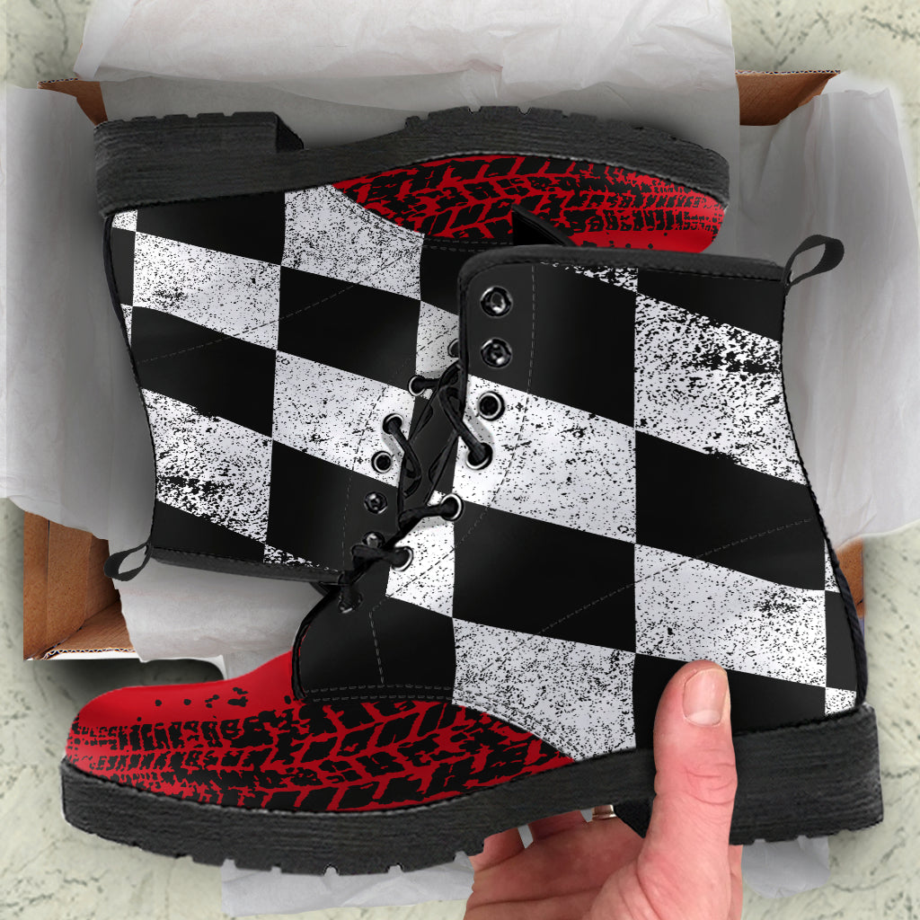 Racing Checkered Boots 