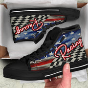 USA Flag Racing High Top Shoes
