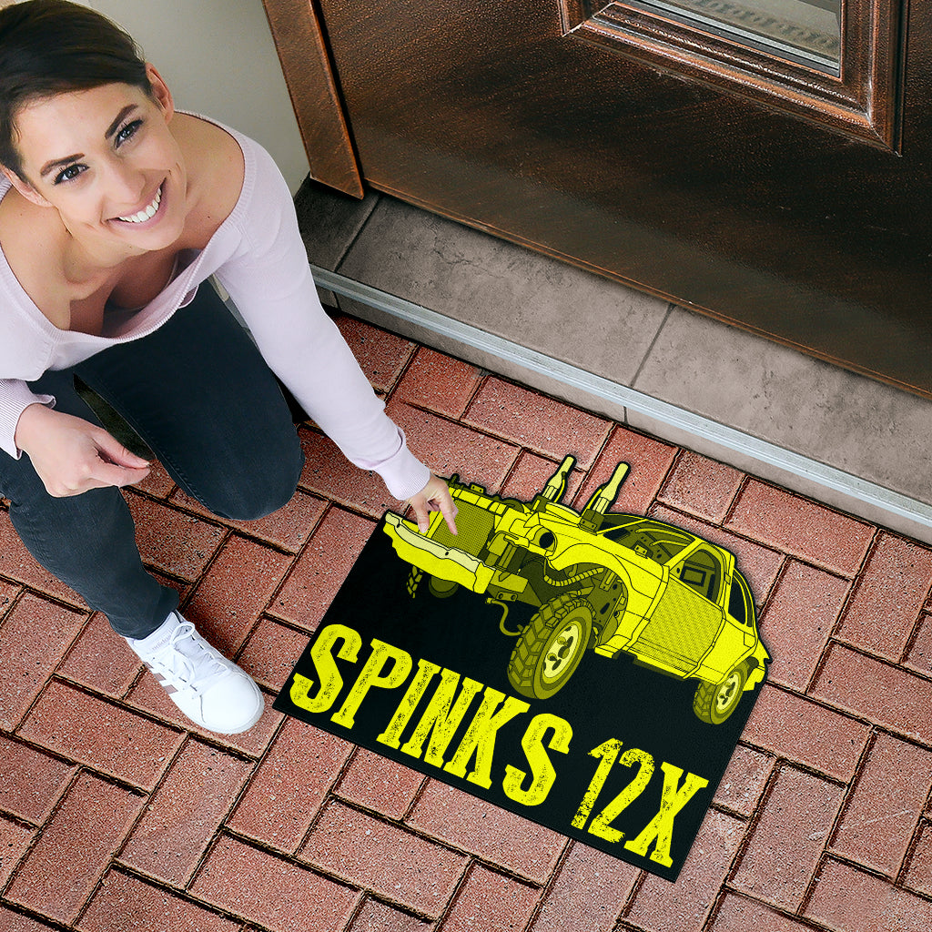 Custom Shaped Demolition Derby Door Mat