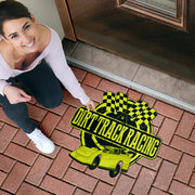 Custom shaped late model door mat