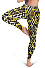 Racing Leopard Checkered Leggings