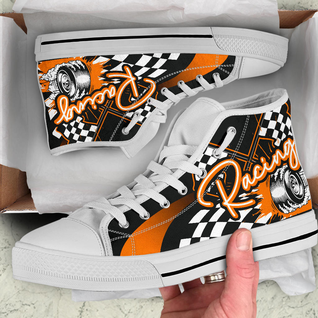 Racing High Top Shoes orange