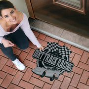 Custom shaped late model door mat