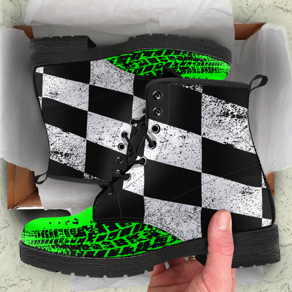 Racing Checkered Boots 