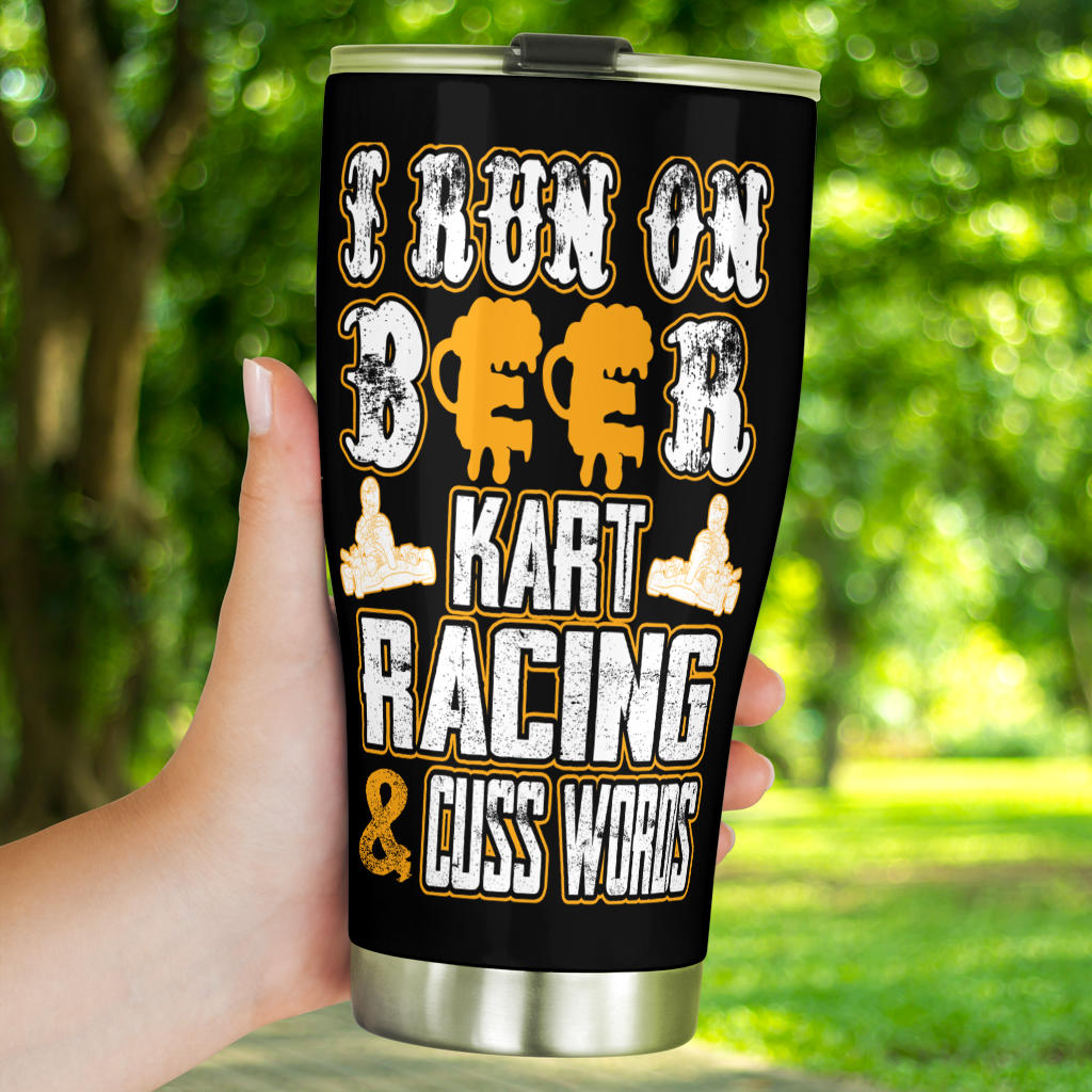 go kart racing tumbler