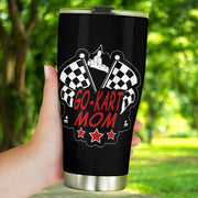 Go-kart racing mom tumbler