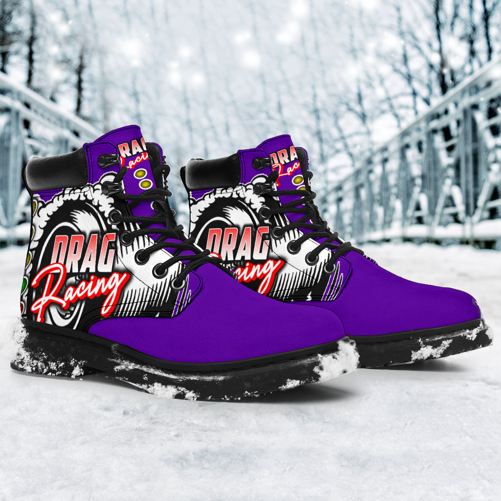 Drag Racing All-Season Boots purple