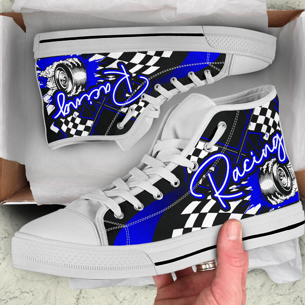 Racing High Top Shoes blue