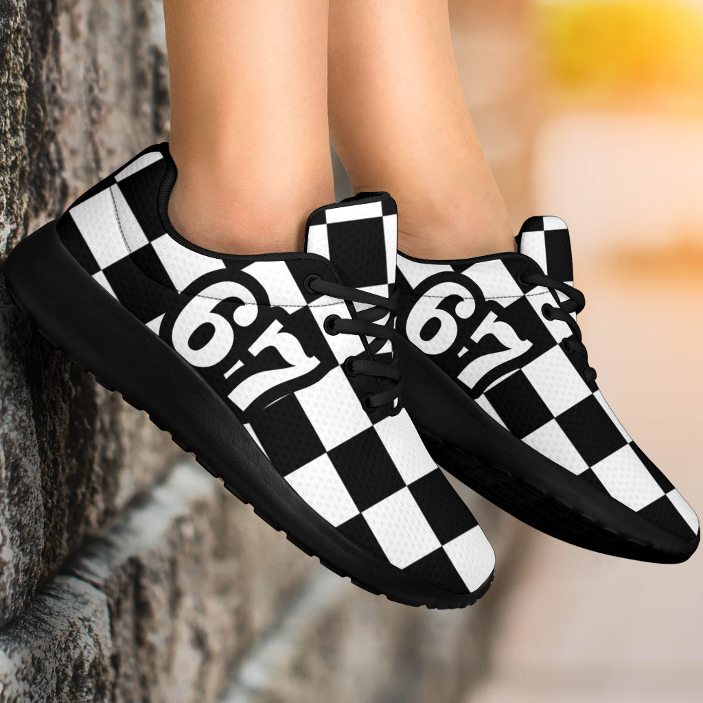 Custom Racing Sneakers Checkered Flag