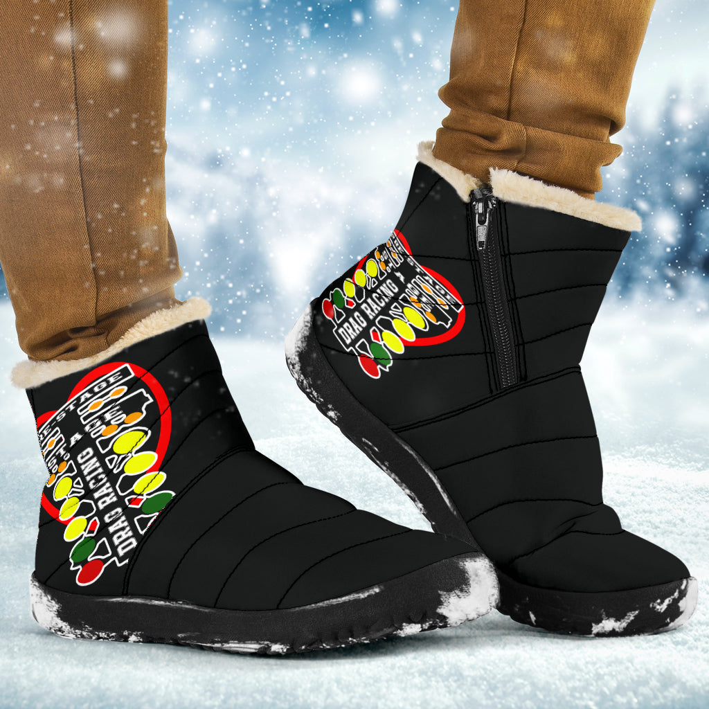 Drag Racing Boots Drag Racing Heart Cozy Winter Boots