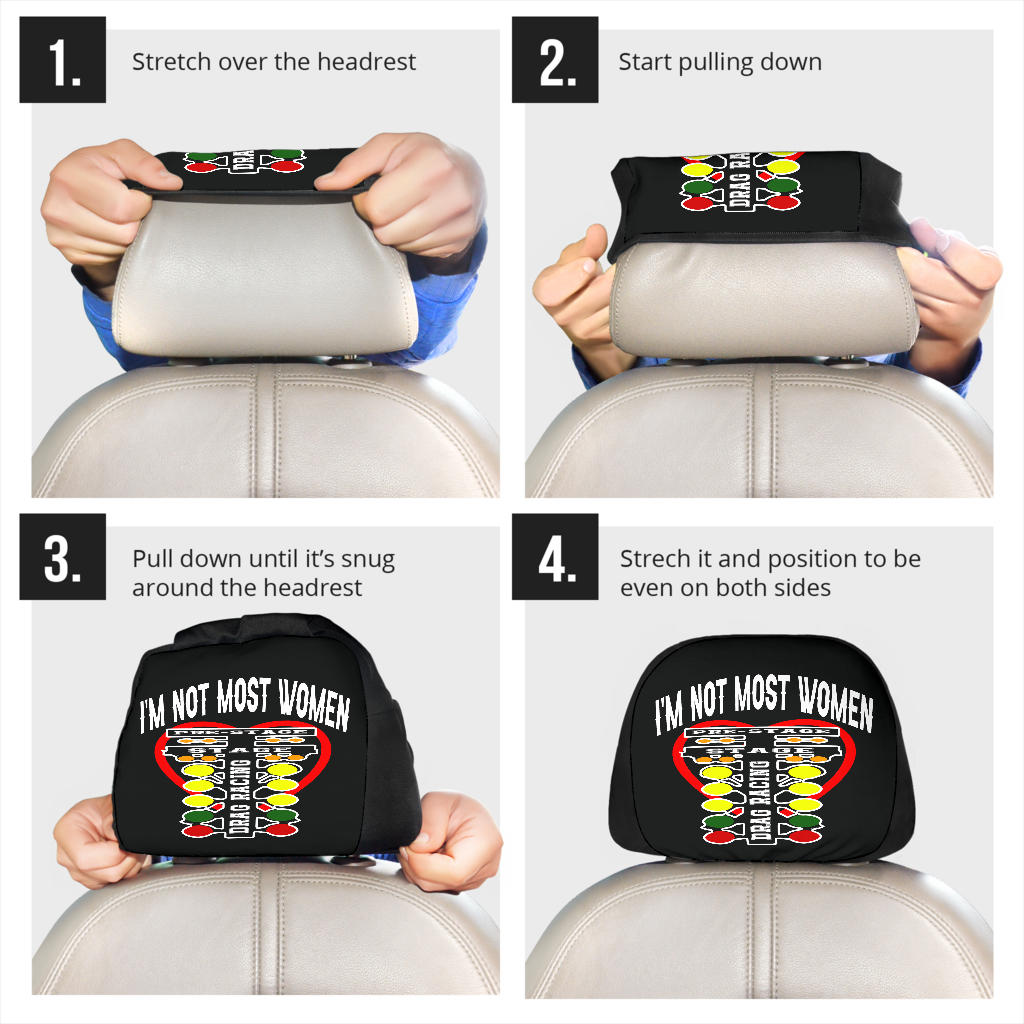 drag racing Car Seat Headrest Covers