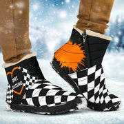 Dirt Racing Heart Cozy Winter Boots