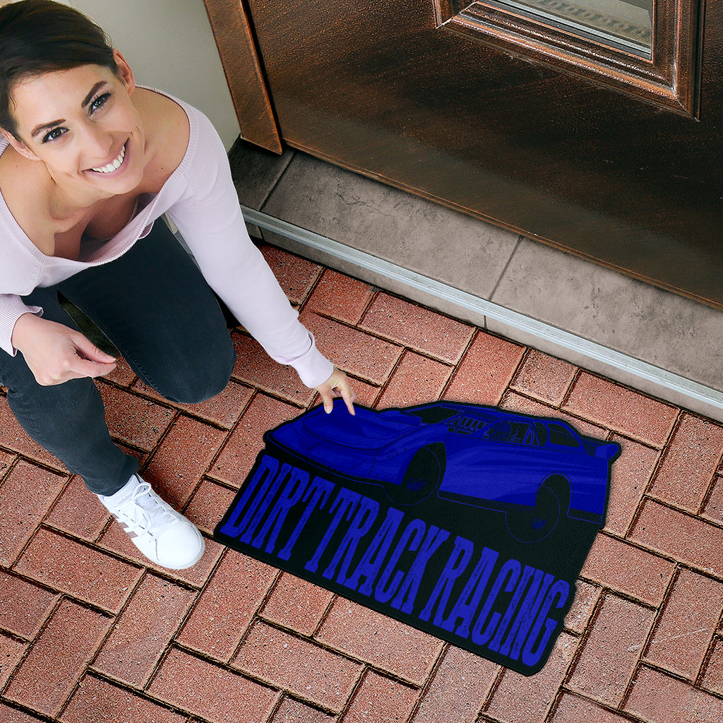 Custom shaped late model door mat