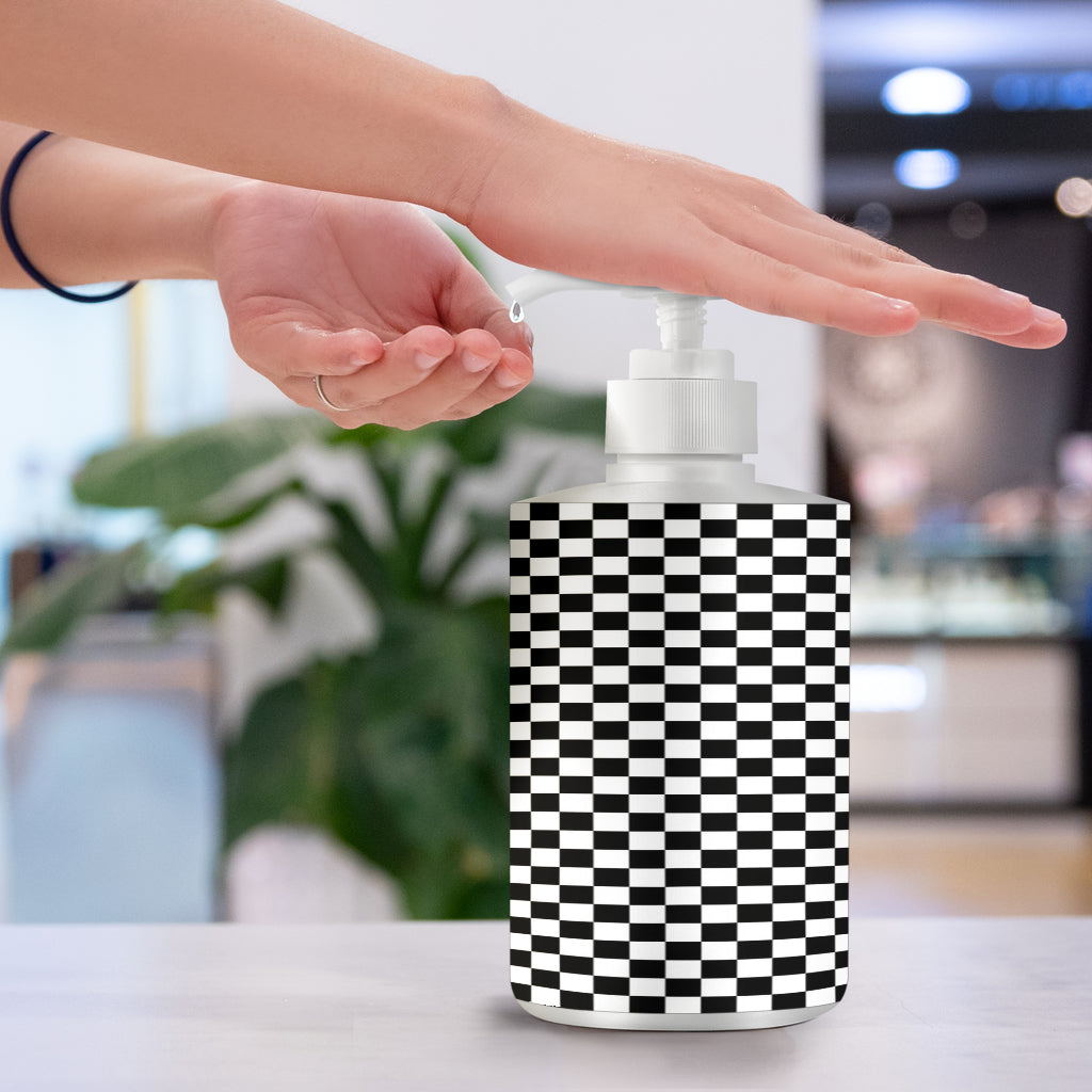 Racing Checkered Sanitizer Bottle