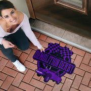 Custom shaped demolition derby door mat