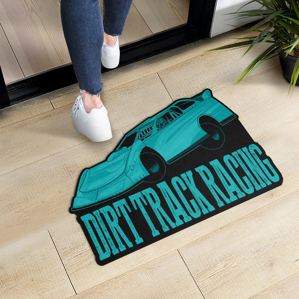 Custom shaped late model door mat