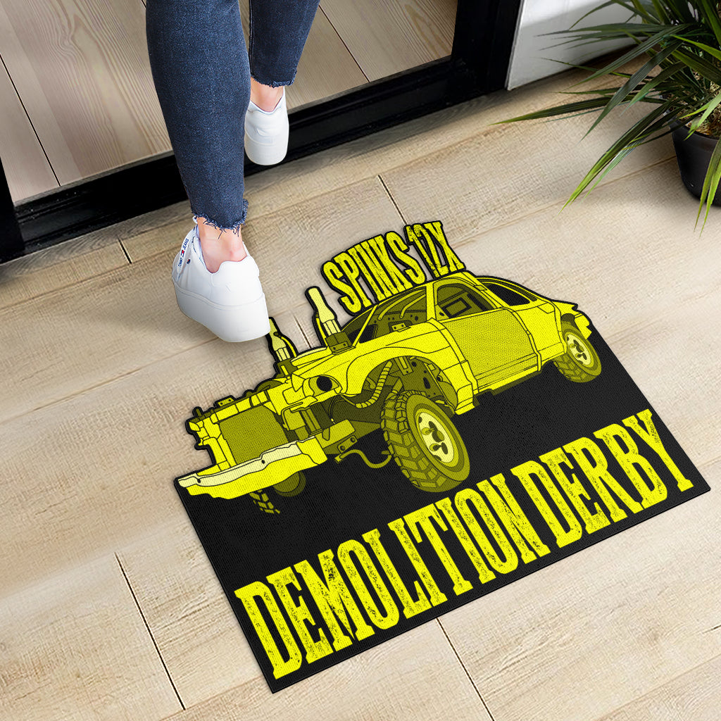 Custom Shaped Demolition Derby Door Mat