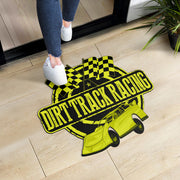 Custom shaped late model door mat