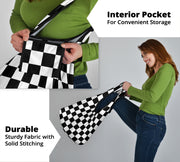 Racing Checkered Grocery Bags
