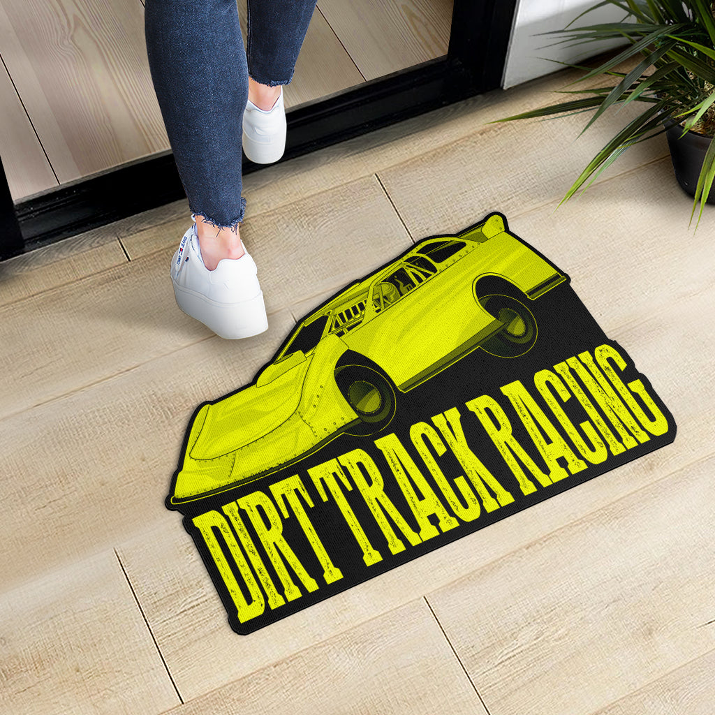 Custom shaped sprint car door mat