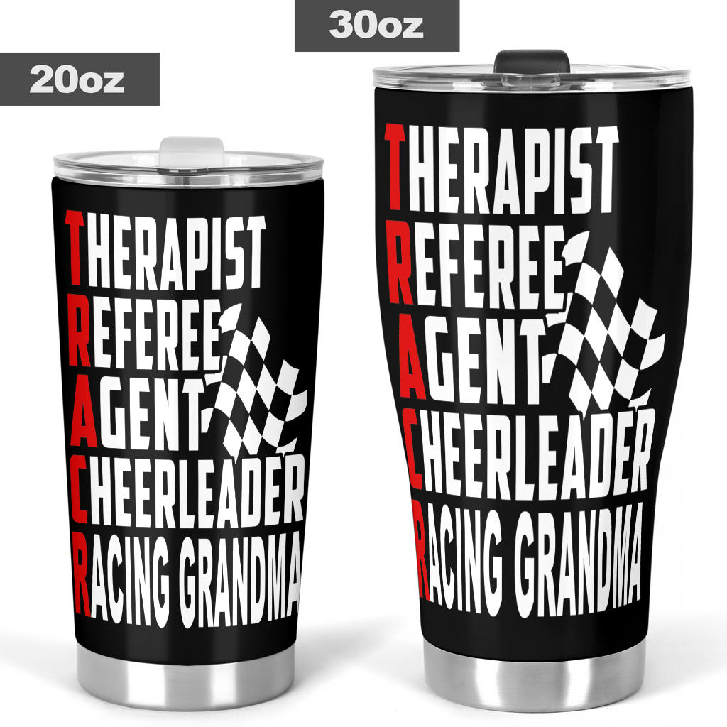 racing Grandma tumbler