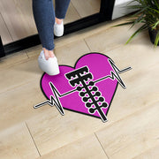 Custom Drag Racing Heartbeat Door Mat