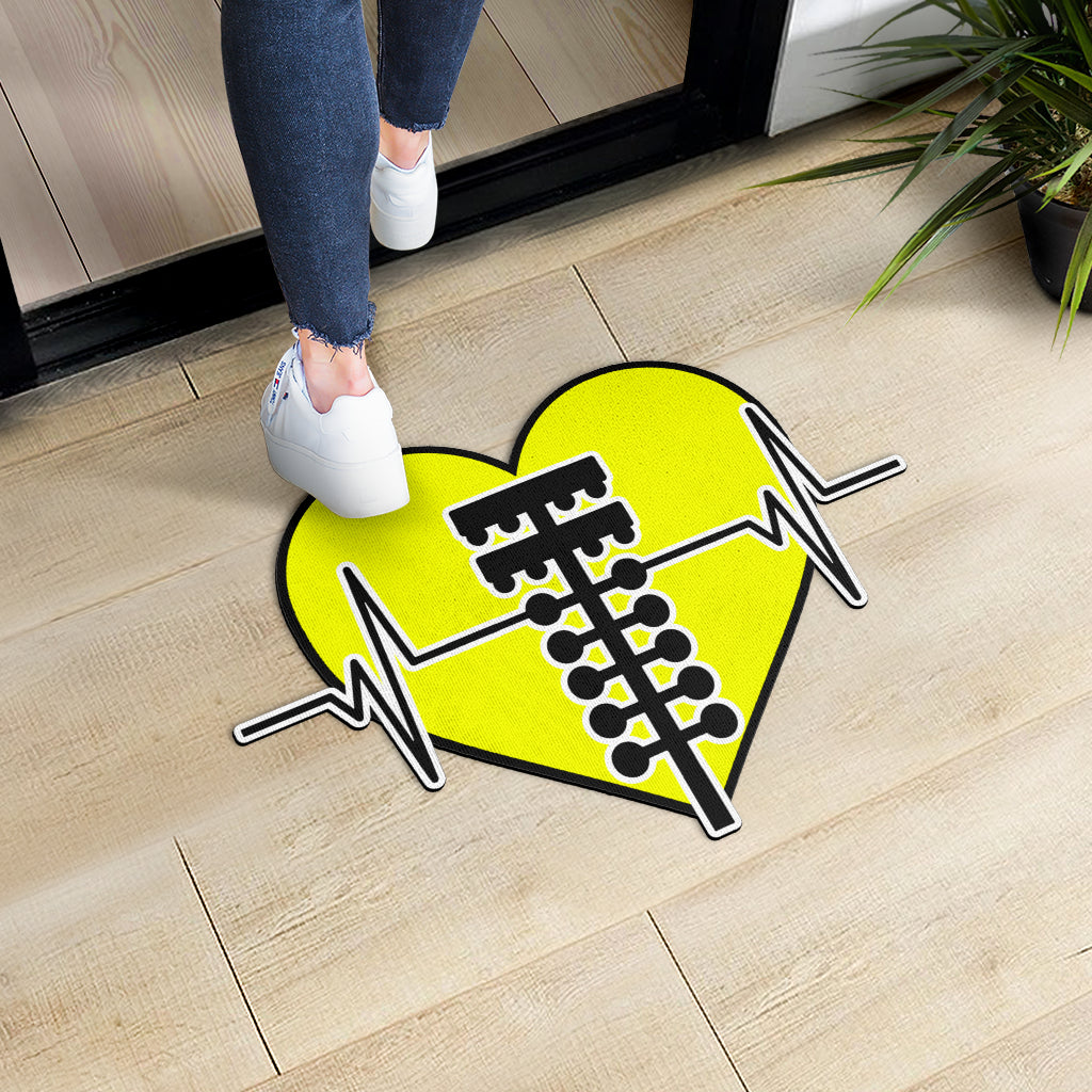 Custom Drag Racing Heartbeat Door Mat